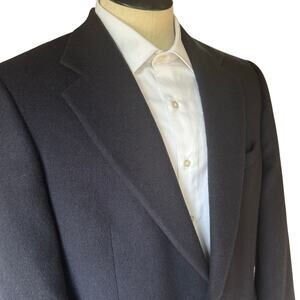 Brooks Bros. 1818 40R Vintage  Camel Hair 100% Navy Gold Buttons Pristine